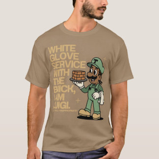 T-shirt Service de brique de gant blanc Conception de Clip
