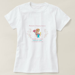 T-shirt Service De Nettoyage Des Parties scintillant Roses