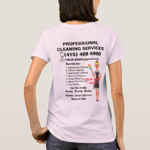 T-shirt Service de nettoyage Entretien ménager