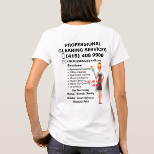 T-shirt Service de nettoyage Entretien ménager Femme de mé