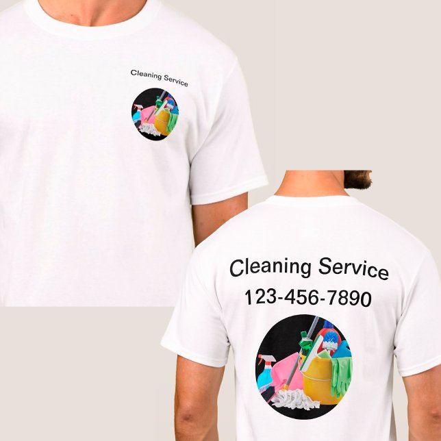 T-shirt Service de nettoyage Logo de l'entreprise Chemises (Créateur téléchargé)