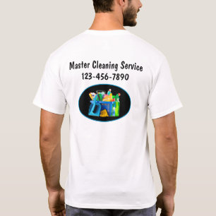 T-shirt Service de nettoyage moderne Chemises de travail d