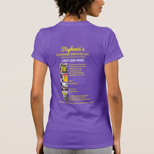 T-shirt Service de nettoyage professionnel/entretien ménag (Dos)