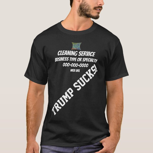 T-shirt Service de nettoyage Trump Logo du personnel d'aff (Devant)