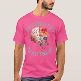 T-shirt Service de psychiatrie de la florale du cerveau Do