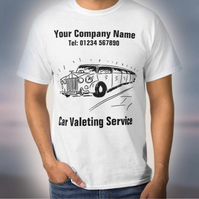 T-shirt Service de validation de voiture - Avec nom et coo (Créateur téléchargé)