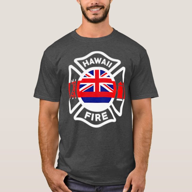 T-shirt Service des incendies d'Hawaï Pompiers Pompiers (Devant)