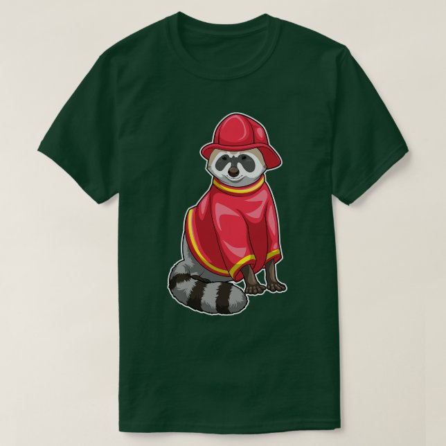 T-shirt Service des pompiers Racoon (Design devant)