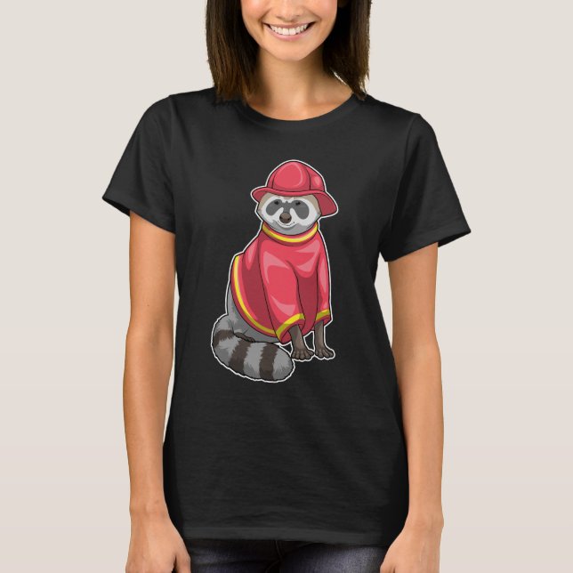 T-shirt Service des pompiers Racoon (Devant)
