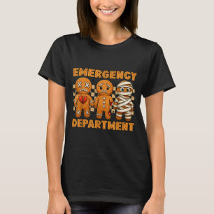 T-shirt Service des urgences de Noël en pain d'épices Infi