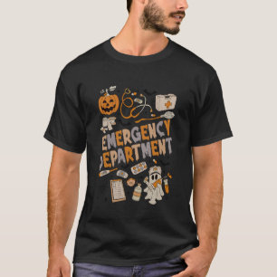 T-shirt Service des urgences Halloween Salle d'urgence Inf