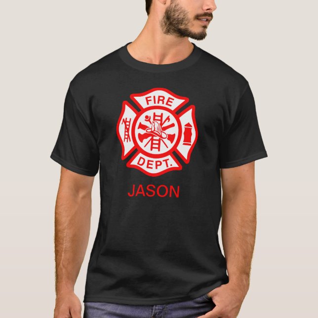T-shirt Service d'incendie classique Maltese Cross Firefig (Devant)