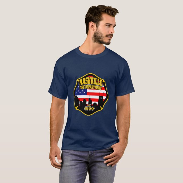 T-shirt Service d'incendie de Nashville (Devant entier)