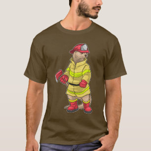 T-shirt Service d'incendie de Otter Firefighter Ax