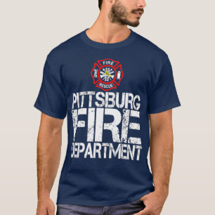 T-shirt Service d'incendie de Pittsburgh avec famille Flor