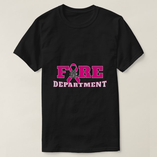 T-shirt Service d'incendie de sensibilisation au cancer du (Design devant)