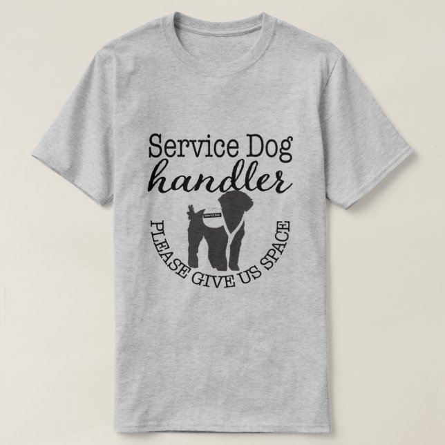 T-shirt Service Dog Handler - S'Il Vous Plaît Nous Donner  (Design devant)