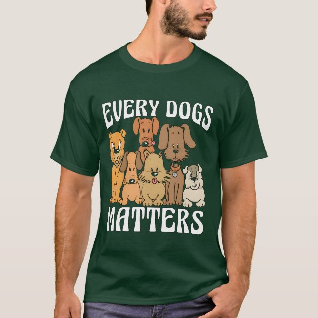 T-shirt Service Dograiner Chaque chien compte Service Dog  (Devant)