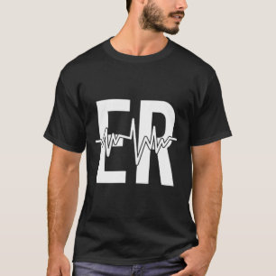 T-shirt Service D'Urgence Er Infirmière Avant + Arrière Em