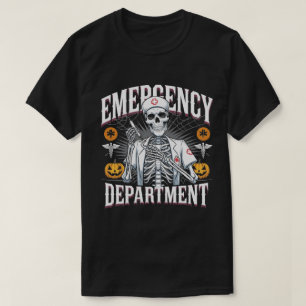 T-shirt Service d'urgence Skeleton ER Nurse Halloween
