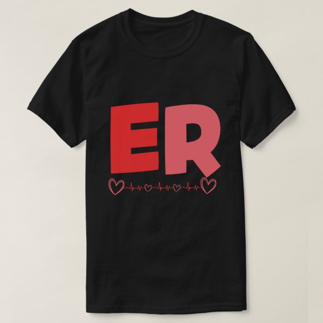 T-shirt Service d'urgence Valentines Jour de l'Urgence (Design devant)