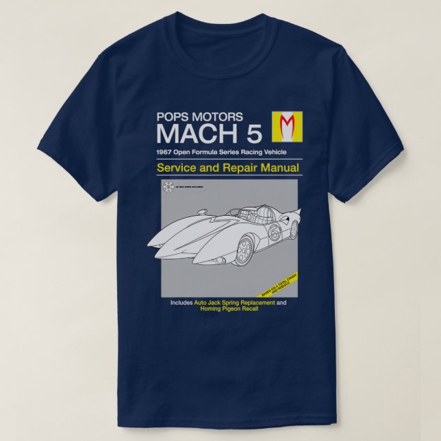 T-shirt Service et réparation Mach 5 (Design devant)