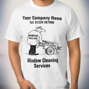 T-shirt Services de nettoyage de fenêtres Nettoyant de fen