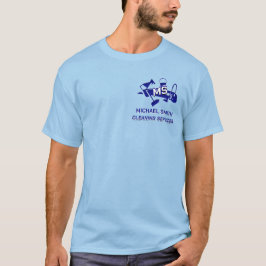 T-shirt Services de nettoyage Logo personnalisé moderne Bl