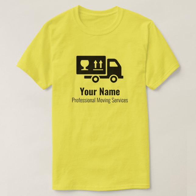 T-shirt Services mobiles personnalisables jaune (Design devant)
