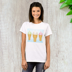 T-shirt Servir Doux Crème de glace cônes amusant Dessert d