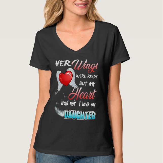 T-shirt Ses Ailes Étaient Prêtes Mais Mon Coeur N'Était Pa (Devant)
