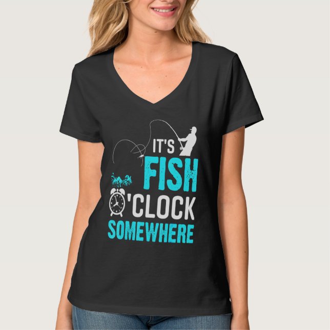 T-shirt Ses Poissons Pêche Pêche Nature Extérieure (Devant)