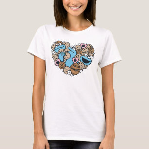 T-shirt Sésame Sésame   Coeur de gribouillis de caniche Mo