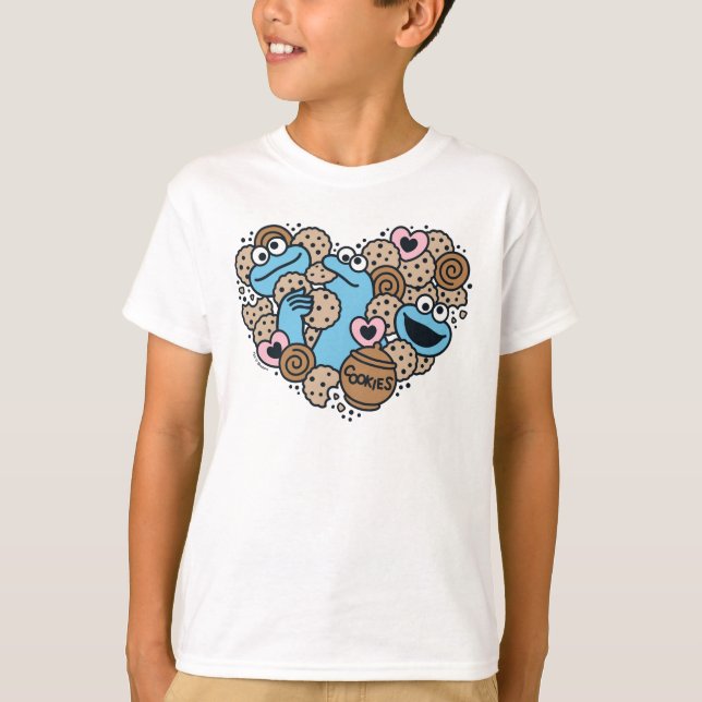 T-shirt Sésame Sésame | Coeur de gribouillis de caniche Mo (Devant)