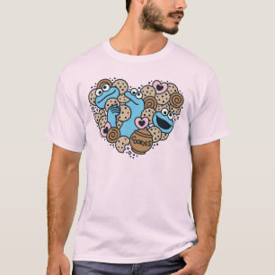 T-shirt Sésame Sésame Coeur de gribouillis de caniche Mo
