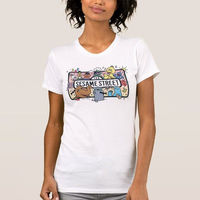 T-shirt Sésame Sésame | Sesame Pals signe de Doodle (Devant)
