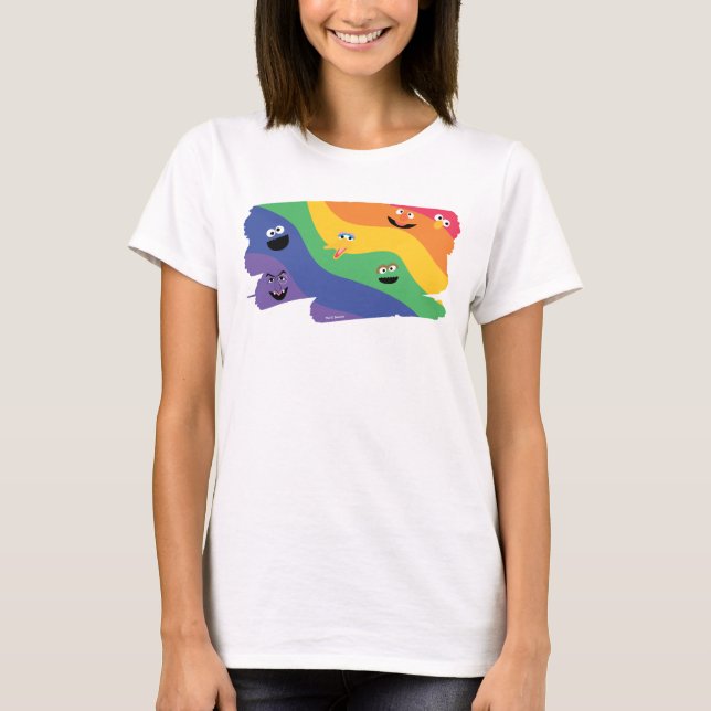 T-shirt Sesame Street Pals Rainbow (Devant)