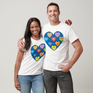 T-shirt Sesame Street Valentine Hearts Motif