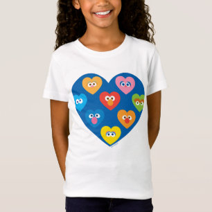 T-Shirt Sesame Street Valentine Hearts Motif
