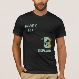 T-shirt Set Ready Explorez avec la conception de valises T