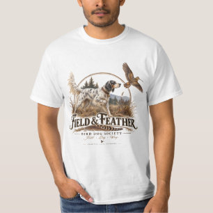 T-shirt Setter anglais, chasse à la bécasse