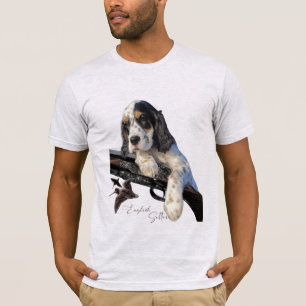 T-shirt Setter anglais, mignon chiot 