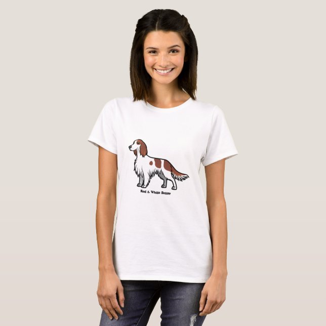 T-shirt Setter rouge et blanc (Devant entier)