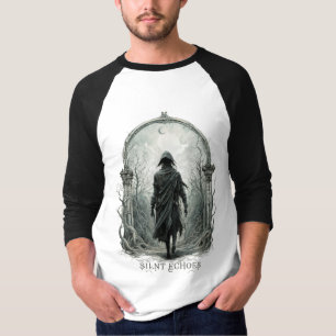 T-shirt Seul dans le squelette foncé échos à l'Halloween