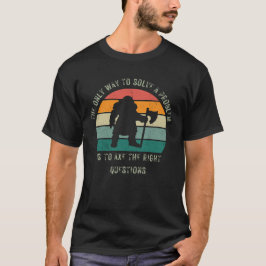 T-shirt "Seul moyen de résoudre un problème" Retro Sunset 