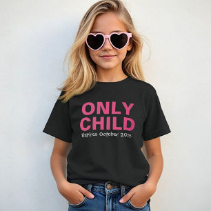 T-shirt Seule Enfant Expirant Drôle Grande Sœur Rose