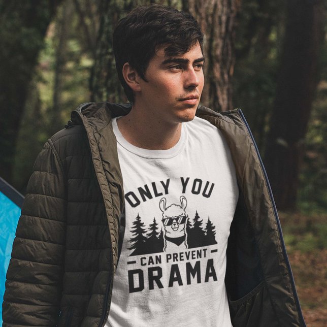 T-shirt Seule la prévention du drame (drama llama shirt)