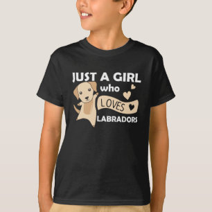 T-shirt Seule Une Fille Labradors Aime Le Chien Doux