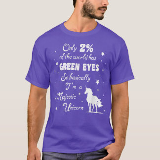 T-shirt Seulement 2 du monde a les yeux verts Majestic Uni