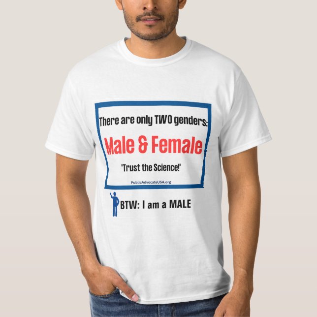 T-shirt seulement 2 Genders ~ Pour MALES seulement (Devant)